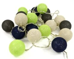 Stoff Ball Lichterkette, LED Kugel Lampion Lichterkette - Grün/blau/grau 8 Stoff Ball Lichterkette, LED Kugel Lampion Lichterkette - Grün/blau/grau -Laden Für Heimbeleuchtung t 7 16dsc02715