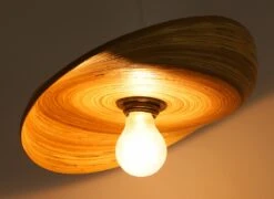 Design Deckenlampe / Deckenleuchte, In Bali Handgemacht Aus Bambus - Modell Bambusa 5 - 14x30x30 Cm -Laden Für Heimbeleuchtung t29bambusa lampe 6