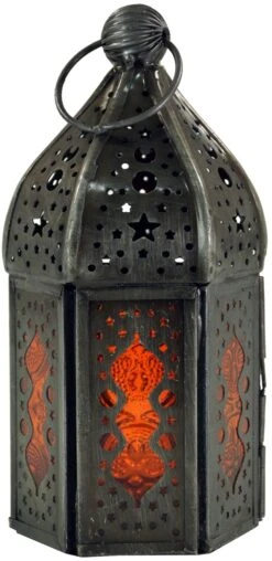 Orientalische Metall/Glas Laterne In Marrokanischem Design, Windlicht In 5 Farben - 14x6x6 Cm -Laden Für Heimbeleuchtung tan 09 16 dsc03839