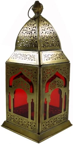Orientalische Metall/Glas Laterne In Marrokanischem Design, Windlicht In 6 Farben - 30x13x13 Cm -Laden Für Heimbeleuchtung tan 09 16 dsc03847