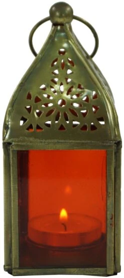 Glaslaterne, Windlicht, Teelichthalter Aus Messing In 6 Farben - 13x5,5x5,5 Cm -Laden Für Heimbeleuchtung tan 09 16 dsc04031