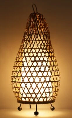 Tischlampe / Tischleuchte, In Bali Handgemacht Aus Naturmaterial - Modell Hermigua 50 Cm -Laden Für Heimbeleuchtung tisy 18 lampe 25 10 3 1