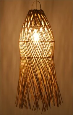 Deckenlampe / Deckenleuchte, In Bali Handgemacht Aus Naturmaterial, Rattan - Modell Coimbra - 50x20x20 Cm Ø20 Cm -Laden Für Heimbeleuchtung tisy 18 lampen bali neu 74