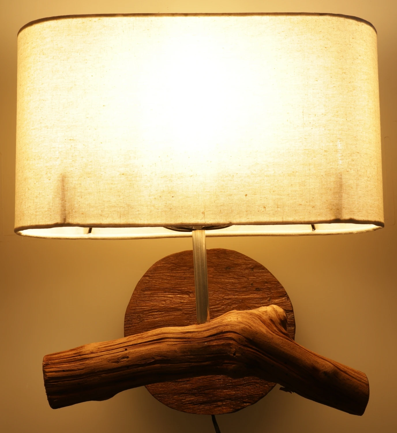 Wandlampe / Wandleuchte / Wandleuchte, In Bali Handgefertigt Aus Naturmaterial, Baumwolle - Modell Mokka - 40x35x15 Cm 5 Wandlampe / Wandleuchte / Wandleuchte, In Bali Handgefertigt Aus Naturmaterial, Baumwolle - Modell Mokka - 40x35x15 Cm – Bild 3