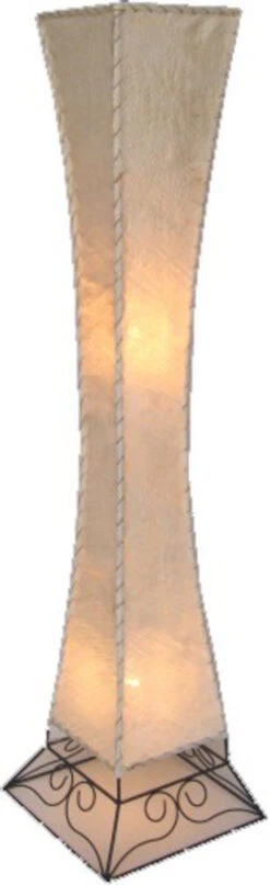 Stehlampe / Stehleuchte, Kokosfaser - Modell Titania - 118x25x25 Cm