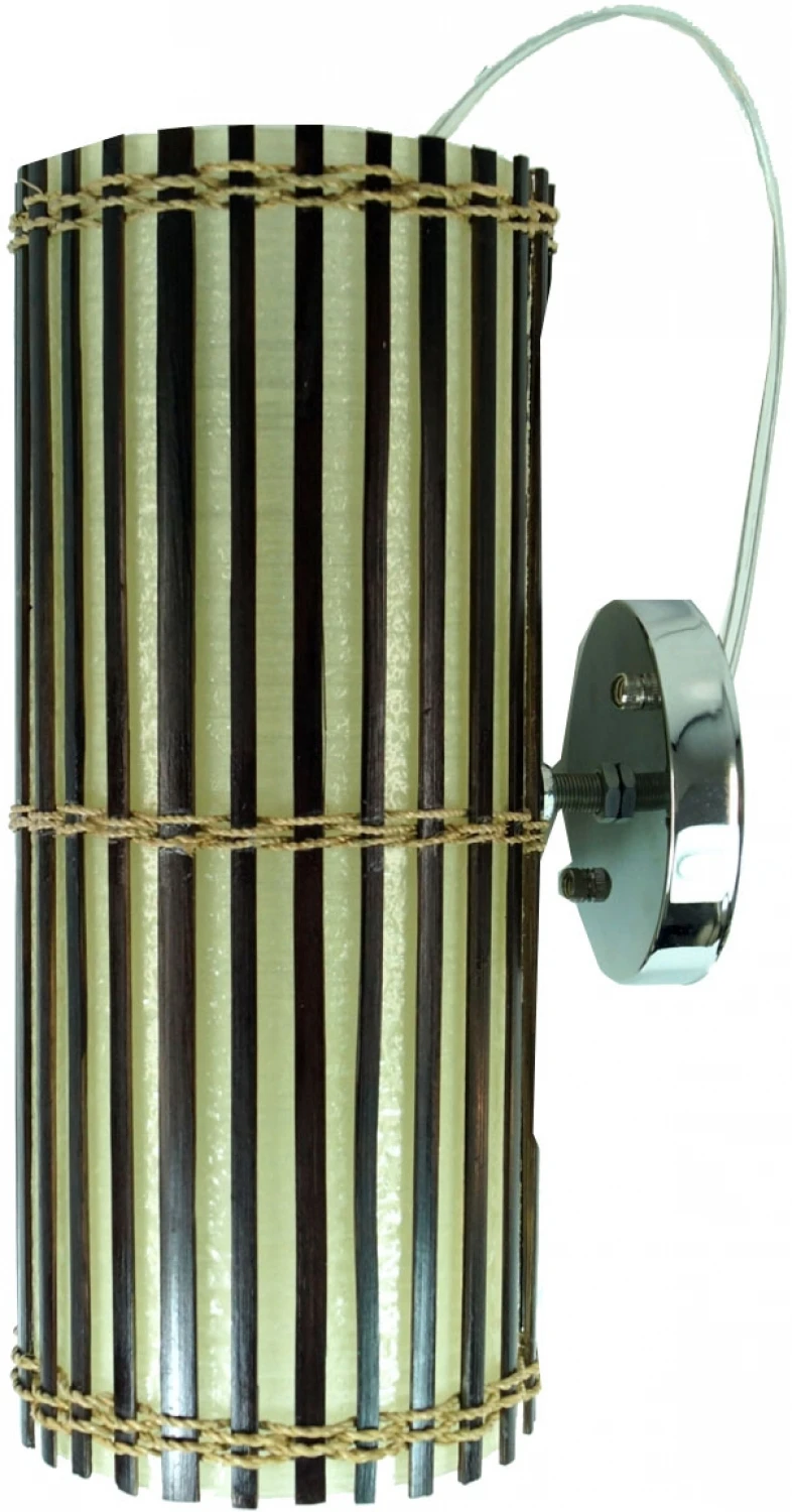 Wandlampe / Wandleuchte, Bambus Designleuchte, In Bali Handgefertigt Aus Naturmaterial, Bambus - Modell Mirabilis - 30x15x15 Cm Ø15 Cm 5 Wandlampe / Wandleuchte, Bambus Designleuchte, In Bali Handgefertigt Aus Naturmaterial, Bambus - Modell Mirabilis - 30x15x15 Cm Ø15 Cm – Bild 3
