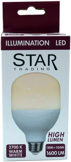 18 W LED Lampe Globe E27 (1600 Lm ~ 104 W) - Warmweiß - 14,5x8x8 Cm Ø8 Cm