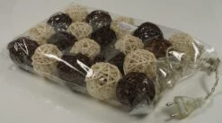 Rattan Ball LED Kugel Lampion Lichterkette - Braun/weiß -Laden Für Heimbeleuchtung xtan11 14dsc04588