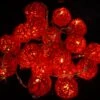 Rattan Ball LED Kugel Lampion Lichterkette - Rot -Laden Für Heimbeleuchtung xtan11 14dsc04612