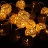 Rattan Ball LED Kugel Lampion Lichterkette - Braun/weiß 2 Rattan Ball LED Kugel Lampion Lichterkette - Braun/weiß -Laden Für Heimbeleuchtung xtan11 14dsc04621