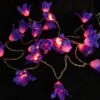 Lotus Blüten LED Lichterkette 20 Stk. - Blüte Lila -Laden Für Heimbeleuchtung xtan11 14dsc04724