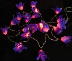 Lotus Blüten LED Lichterkette 20 Stk. - Blüte Lila
