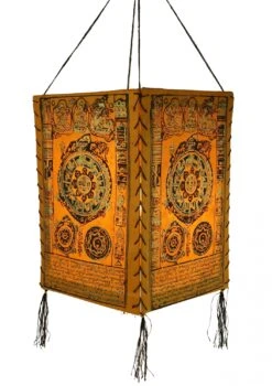 Lokta Papier Hänge Lampenschirm, Deckenleuchte Aus Handgeschöpftem Papier - Mandala Gelb - 28x18x18 Cm -Laden Für Heimbeleuchtung xtan11 14dsc07045