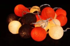 Stoff Ball Lichterkette, LED Kugel Lampion Lichterkette - Sommer Farbe