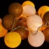 Stoff Ball Lichterkette, LED Kugel Lampion Lichterkette - Gelb/braun/weiß -Laden Für Heimbeleuchtung xtan4 14dsc01170 1