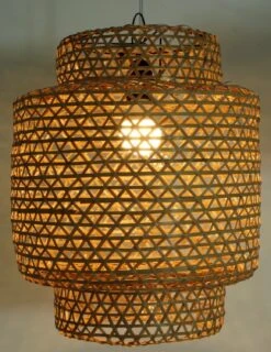 Deckenlampe / Deckenleuchte, In Bali Handgemacht Aus Naturmaterial, Bambus - Modell Royan - 44x36x36 Cm -Laden Für Heimbeleuchtung xtan43 artlampdsc06207