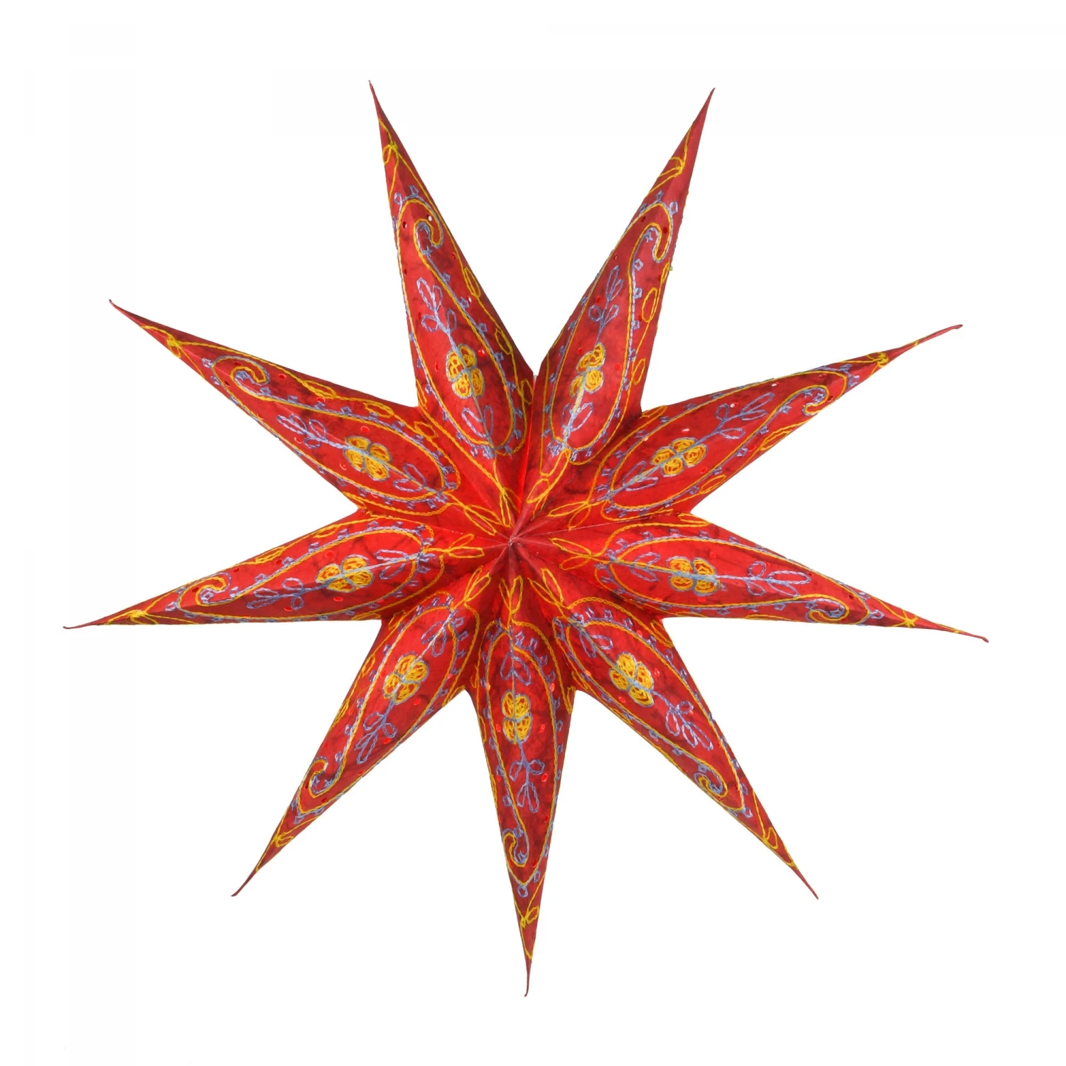 Faltbarer Advents Leucht Papierstern, Weihnachtsstern 60 Cm - Stella Rot 3 Faltbarer Advents Leucht Papierstern, Weihnachtsstern 60 Cm - Stella Rot