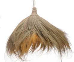 Deckenlampe / Deckenleuchte, In Bali Handgemacht Aus Naturmaterial, Rattan - Modell Parasol - 70x42x42 Cm Ø42 Cm