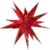 Faltbarer Advents Leucht Papierstern, 3D Weihnachtsstern - Multipointer Menoris Rot - 60x60x60 Cm Ø60 Cm