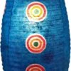 Ovaler Lokta Papierlampenschirm, Hängelampe Coronada Retro - Blau - 52x29x29 Cm -Laden Für Heimbeleuchtung xtanartikel2704104