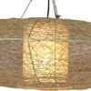 Deckenlampe / Deckenleuchte, In Bali Handgemacht Aus Naturmaterial, Rattan - Modell Miranda Flat - 20x75x75 Cm