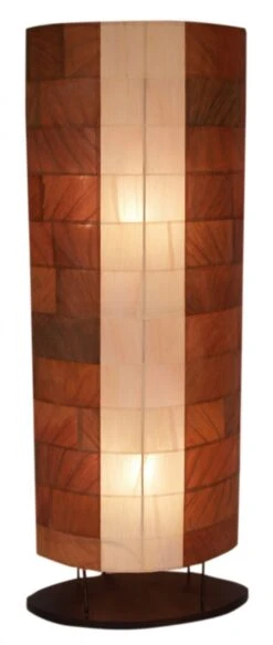 Stehlampe / Stehleuchte, In Bali Handgemacht Aus Naturmaterial, Bananenblätter - Modell Konga - 100x36x18 Cm -Laden Für Heimbeleuchtung xtankongacorn