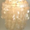 Deckenlampe / Deckenleuchte, Muschelleuchte Aus Hunderten Capiz, Perlmutt Plättchen - Modell Sakawa 90 Cm Weiß -Laden Für Heimbeleuchtung xtanofficep4132698