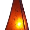 Hennalampe, Leder Tischlampe / Tischleuchte - Bangsal - Orange - 45x24x21 Cm -Laden Für Heimbeleuchtung xtanp5262700
