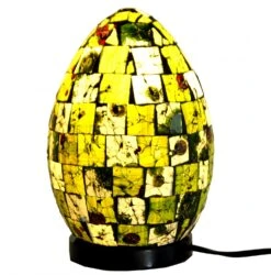 Tischlampe / Tischleuchte, Handgemacht In Bali, Glasmosaik - Modell Mojo.2 - 22x16x16 Cm