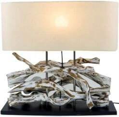 Tischlampe / Tischleuchte, Handgefertigtes Unikat Aus Naturmaterial, Holz, Baumwolle - Modell Marimbula - 46x50x16 Cm 9 Tischlampe / Tischleuchte, Handgefertigtes Unikat Aus Naturmaterial, Holz, Baumwolle - Modell Marimbula - 46x50x16 Cm -Laden Für Heimbeleuchtung xtant 76 17lampen 25