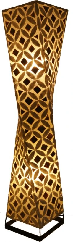 Stehlampe / Stehleuchte, In Bali Handgemacht Aus Naturmaterial, Capiz / Perlmutt - Modell Tango - 100x20x20 Cm -Laden Für Heimbeleuchtung xtantisy 18 1lampen bali neu 9