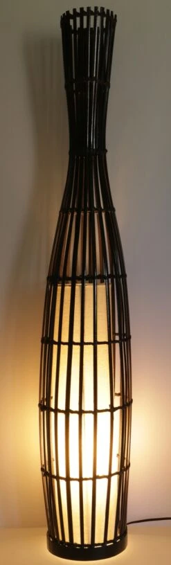 Stehlampe / Stehleuchte, In Bali Handgemacht Aus Naturmaterial - Modell Lumi - 105x18x18 Cm -Laden Für Heimbeleuchtung xtantisy 18 1lampen naturmaterial 6