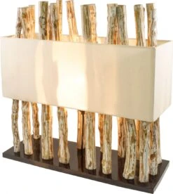 Tischleuchte / Tischlampe, In Bali Handgemachtes Unikat Aus Naturmaterial,Treibholz, Baumwolle - Modell Tabanan - 54x52x18 Cm -Laden Für Heimbeleuchtung xtantisy6 14313b