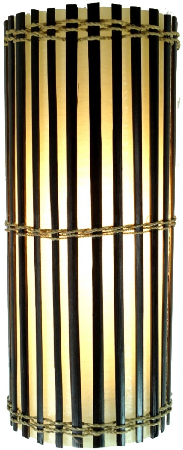 Wandlampe / Wandleuchte, Bambus Designleuchte, In Bali Handgefertigt Aus Naturmaterial, Bambus - Modell Mirabilis - 30x15x15 Cm Ø15 Cm 3 Wandlampe / Wandleuchte, Bambus Designleuchte, In Bali Handgefertigt Aus Naturmaterial, Bambus - Modell Mirabilis - 30x15x15 Cm Ø15 Cm