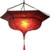 Henna - Leder Deckenlampe / Deckenleuchte - Tuareg Rot - 20x50x50 Cm -Laden Für Heimbeleuchtung xtantuaregrot