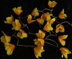 Lotus Blüten LED Lichterkette 20 Stk. - Blüte Gelb -Laden Für Heimbeleuchtung xtaus11 14dsc04708