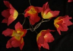 Lotus Blüten LED Lichterkette 20 Stk. - Blüte Rot -Laden Für Heimbeleuchtung xtaus11 14dsc04718