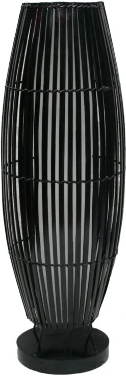 Tischlampe / Tischleuchte, In Bali Handgemacht Aus Naturmaterial, Bambus, Baumwolle - Modell Apollon 70 - 70x20x20 Cm -Laden Für Heimbeleuchtung xtaus187773