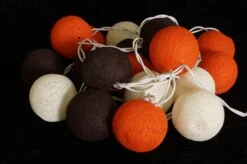 Stoff Ball Batterielichterkette 3xAA LED Kugel Lichterkette - Sommer Farbe -Laden Für Heimbeleuchtung xtaus4 14dsc01163