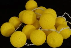 Stoff Ball Batterielichterkette 3xAA LED Kugel Lichterkette - Gelb -Laden Für Heimbeleuchtung xtaus4 14dsc01188 1