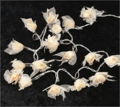 Batterie Blüten LED Lichterkette Mit Skelettblättern 20 Stk. - Beige -Laden Für Heimbeleuchtung xtaus52901 t 11 21 deko m02 22 29 1