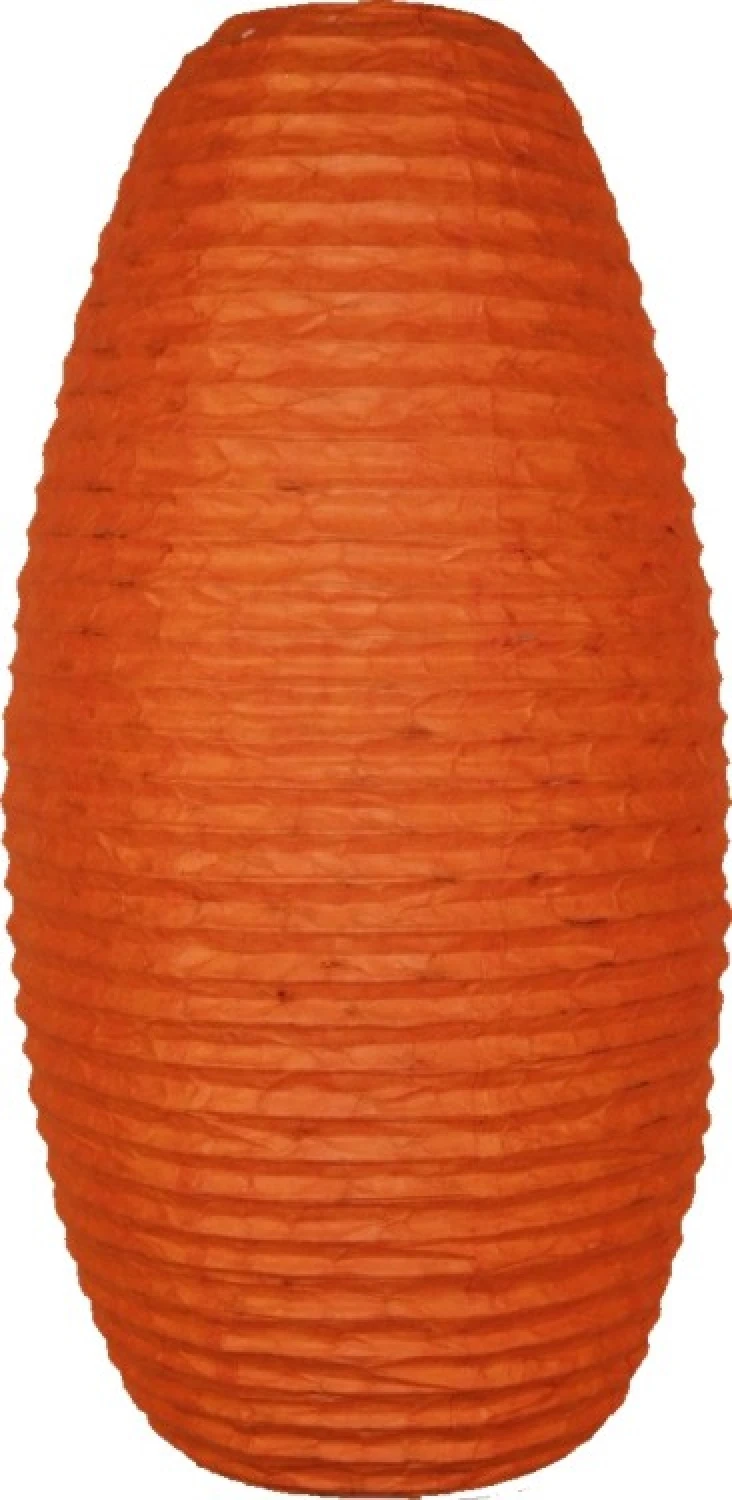 Ovaler Lokta Papierlampenschirm, Hängelampe Coronada - Orange - 60x30x30 Cm 4 Ovaler Lokta Papierlampenschirm, Hängelampe Coronada - Orange - 60x30x30 Cm – Bild 2