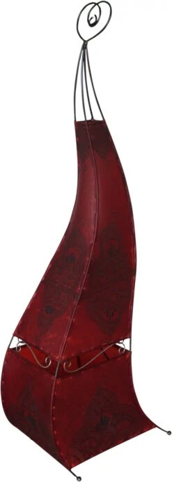 Hennalampe, Leder Stehlampe / Stehleuchte - Mauretania 118 Cm Rot -Laden Für Heimbeleuchtung xtausmauretaniarot