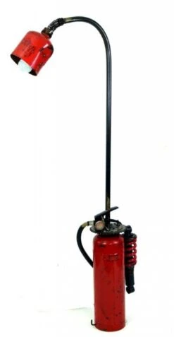 Stehlampe / Stehleuchte, Industrial Style In 2 Größen, Upcycling Lichtobjekt Aus Altmetall - Modell Fire-Fighter - 120x30x17 Cm -Laden Für Heimbeleuchtung xtaust 2 17dsc09622