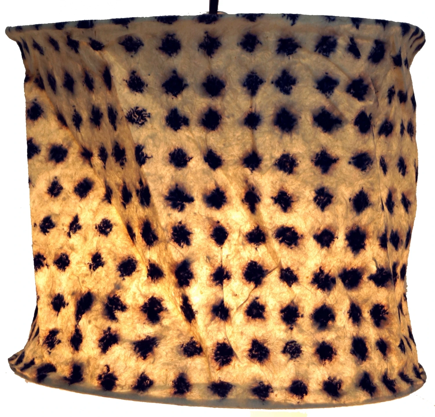 Runde Papier Hängelampe, Lokta Papierlampenschirm Annapurna, Handgeschöpftes Papier - Weiß/schwarz - 25x28x28 Cm Ø28 Cm 4 Runde Papier Hängelampe, Lokta Papierlampenschirm Annapurna, Handgeschöpftes Papier - Weiß/schwarz - 25x28x28 Cm Ø28 Cm – Bild 2