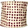 Runde Papier Hängelampe, Lokta Papierlampenschirm Annapurna, Handgeschöpftes Papier - Weiß/rot - 25x28x28 Cm Ø28 Cm
