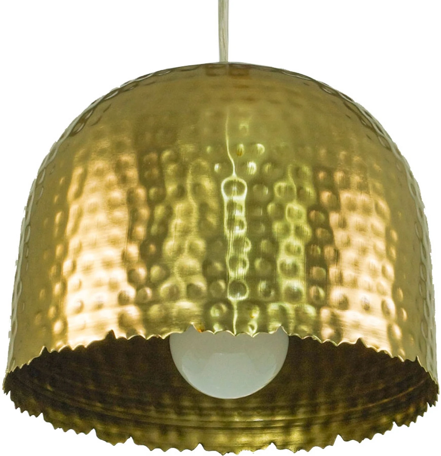 Messing Deckenlampe / Deckenleuchte Udaipur, Handgeschlagen Mit Geriffelter Kante - Modell 7 - 17x21x21 Cm Ø21 Cm 4 Messing Deckenlampe / Deckenleuchte Udaipur, Handgeschlagen Mit Geriffelter Kante - Modell 7 - 17x21x21 Cm Ø21 Cm – Bild 2