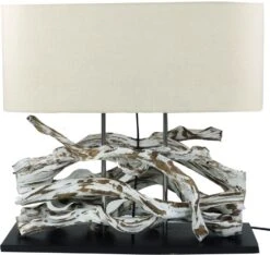 Tischlampe / Tischleuchte, Handgefertigtes Unikat Aus Naturmaterial, Holz, Baumwolle - Modell Marimbula - 46x50x16 Cm 8 Tischlampe / Tischleuchte, Handgefertigtes Unikat Aus Naturmaterial, Holz, Baumwolle - Modell Marimbula - 46x50x16 Cm -Laden Für Heimbeleuchtung xtaust 76 17lampen 25