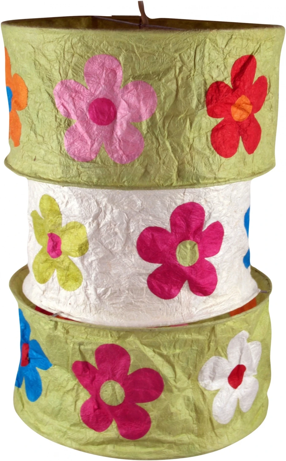 Runde Boho Papier Hängelampe, Lokta Papierlampenschirm Lhasa, Handgeschöpftes Papier - Grün - 42x28x28 Cm 3 Runde Boho Papier Hängelampe, Lokta Papierlampenschirm Lhasa, Handgeschöpftes Papier - Grün - 42x28x28 Cm