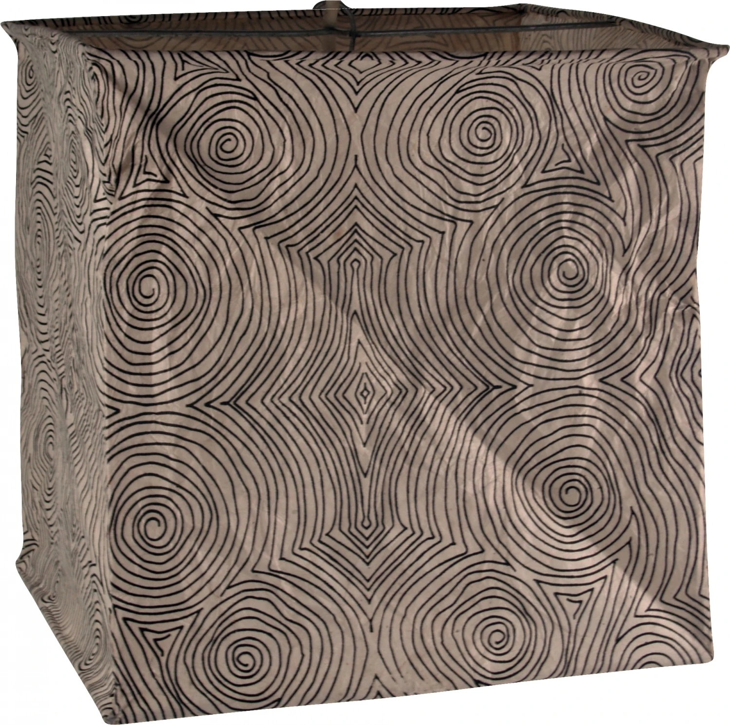 Quadratische Papier Hängelampe, Papierlampenschirm Annapurna, Handgeschöpftes Papier - Weiß/Muster - 25x24x24 Cm 4 Quadratische Papier Hängelampe, Papierlampenschirm Annapurna, Handgeschöpftes Papier - Weiß/Muster - 25x24x24 Cm – Bild 2